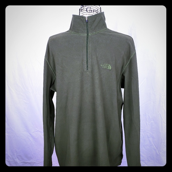north face half zip fleece pullover mens
